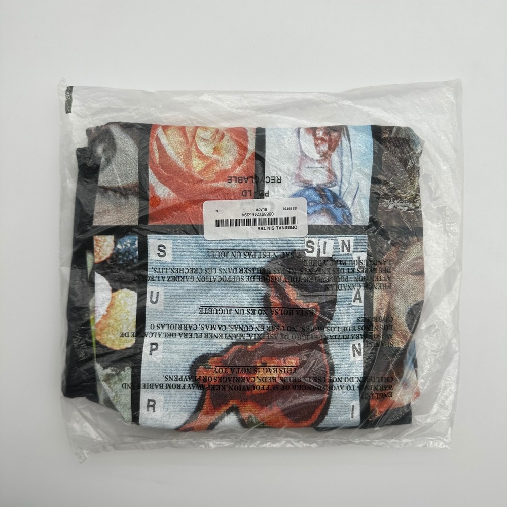 Supreme Mens Black Original Sin Graphic Streetwear T-Shirt Large - Picture 4 of 4